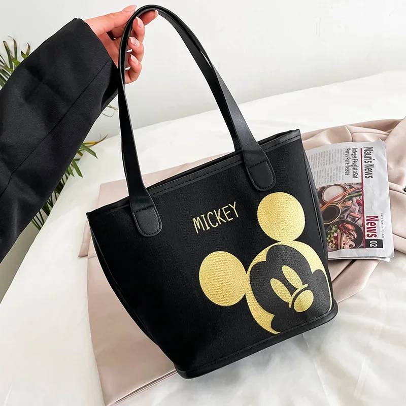 Disney Mickey Mouse Messenger torby dla kobiet płótno torba na ramię Crossbody kobiece luksusowe wysokiej jakości damskie torebki torebka wiadro