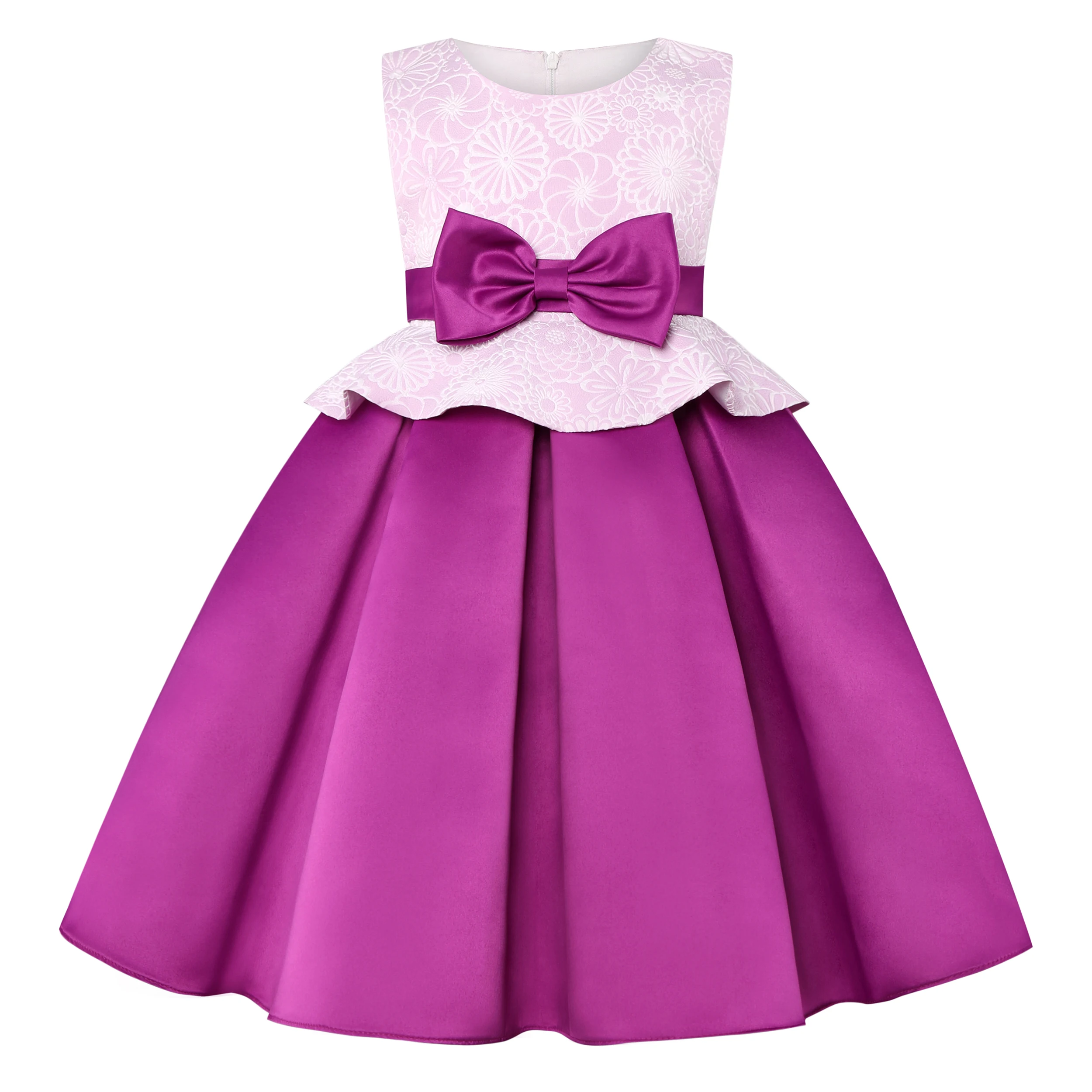 Modisches Mädchenkleid mit Blumenmuster – Prinzessinnenkleid für Schönheitswettbewerbe – Geburtstagsfeier, Abschlussballkleid