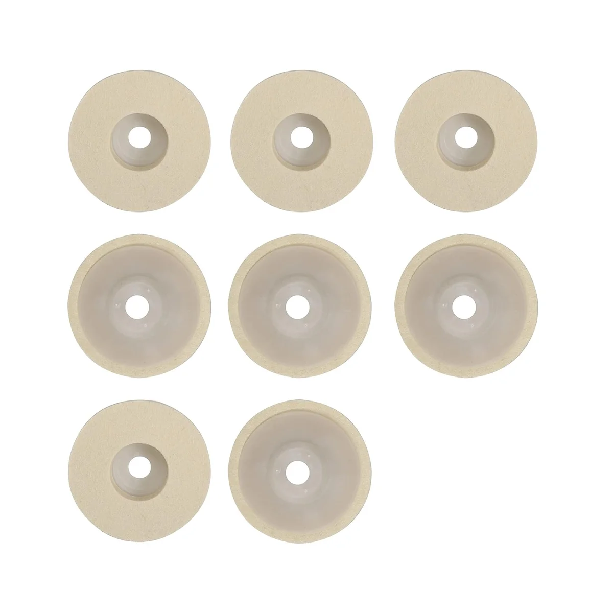 Pack Of 8 Angle Grinder Wool Buffing Disc, 100Mm Wool Buffing Polishing Disc Pad, Felt Polishing Pads