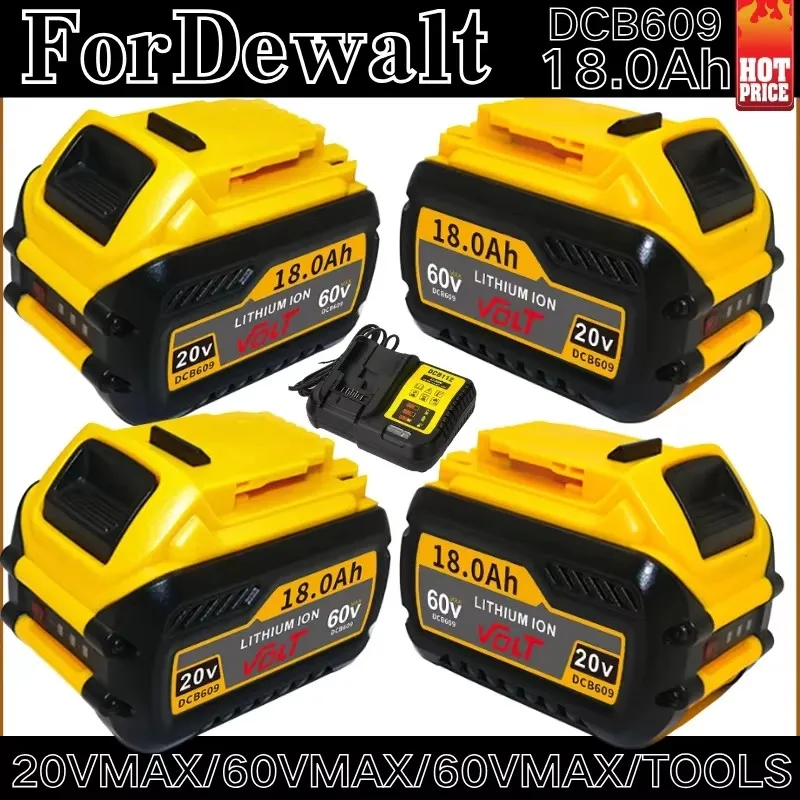 100%Original 18.0Ah Battery For DeWalt 20V/60V MAX Li-ion Battery For DeWalt DCB547-XJ DCB200 DCB201 For Flexvolt Tool Batteries