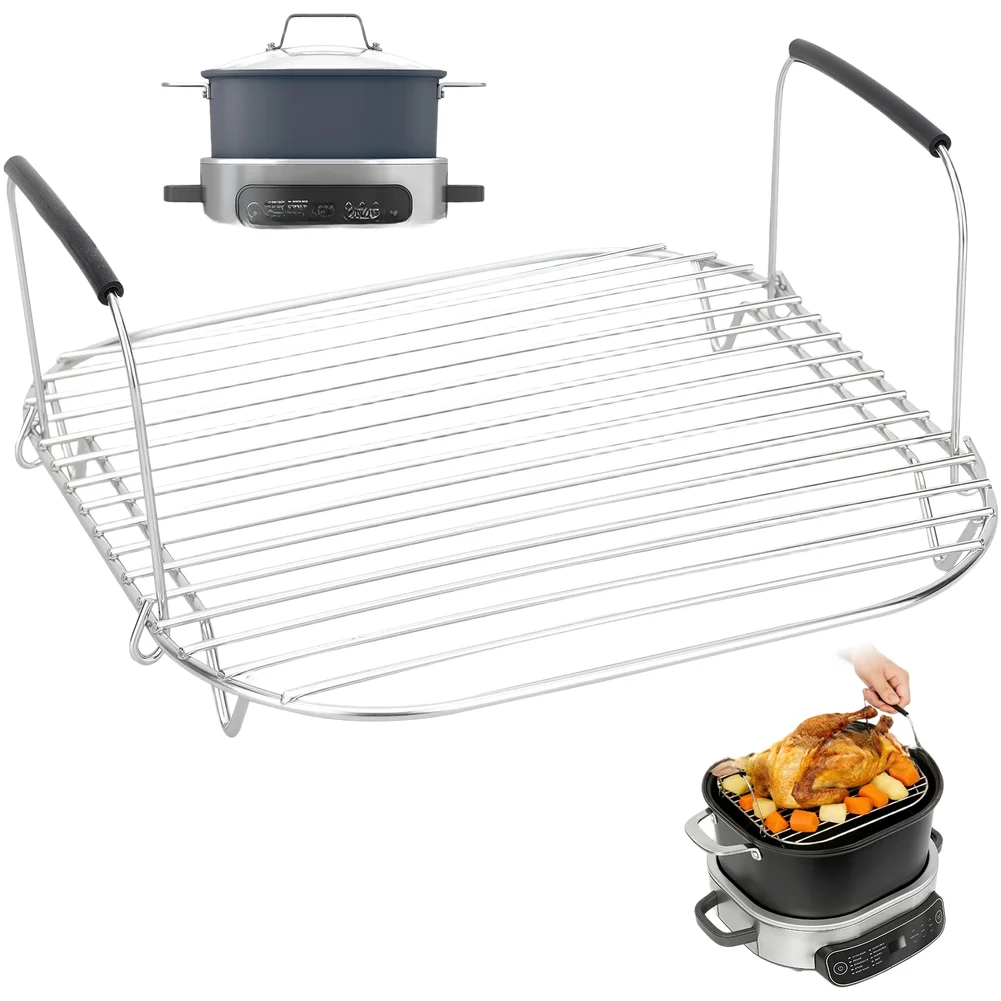 For Steaming Vegetables Steamer Rack Steamer Insert Heat Resistant Cooking Rack Silicone As Shown Heat-resistant