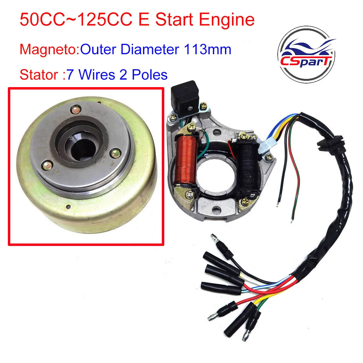 MagnetoRotor Flywheel 50CC 70CC 90CC 110CC 125CC  E Start Lifan ZongShen Taotao SunL Kazuma Dirt Pit Bike ATV Quad Parts