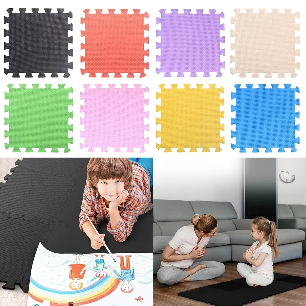 Easy Clean EVA Foam Baby Play Mat Interlocking Puzzle Tile Floor Pad Protective Surface Soft Exercise Mat for Tatami Home Floor