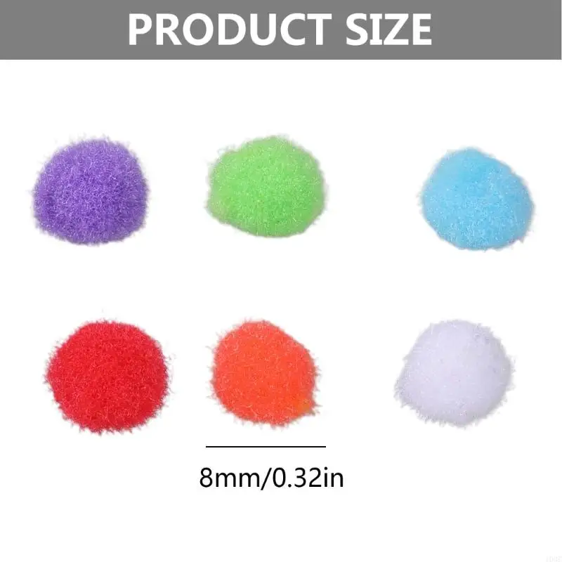 103c 100 pcs/set các loại màu hỗn hợp 8 mm pom pom pompoms nóng