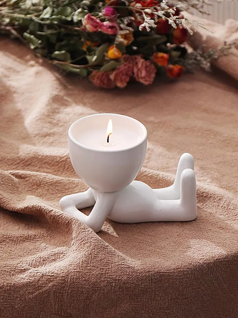 Manufacturer Price Customized Ceramic Pad Unglazed Porcelain Wholesale Candle Jar Home Decoration Wedding