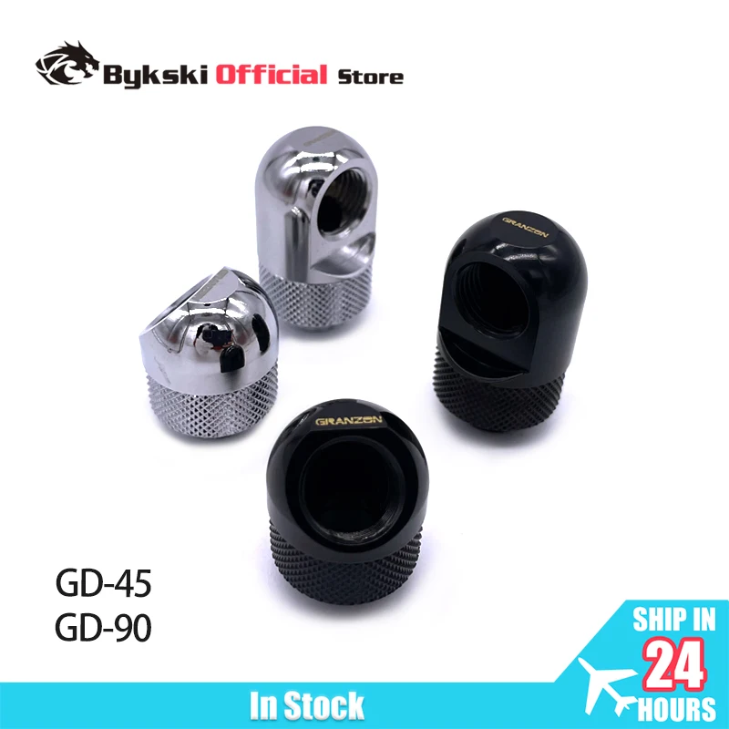 

Granzon GD-45 / GD-90, 90 Degree / 45 Degree Rotary Compression G1/4'' Fitting / Water Cooling Adaptors Copper Metal Connector