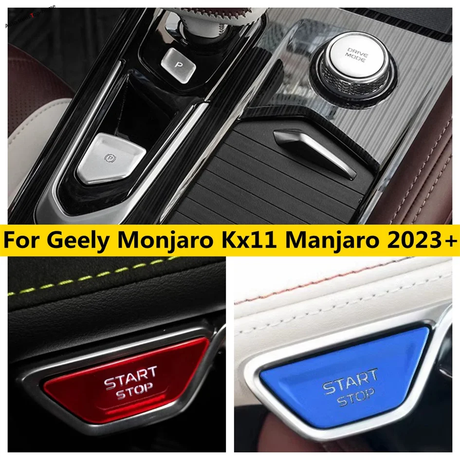 

Start Stop Decoration Warning Light Button Sequin Protection Cover Trim For Geely Monjaro Kx11 Manjaro 2023 2024 Car Accessories