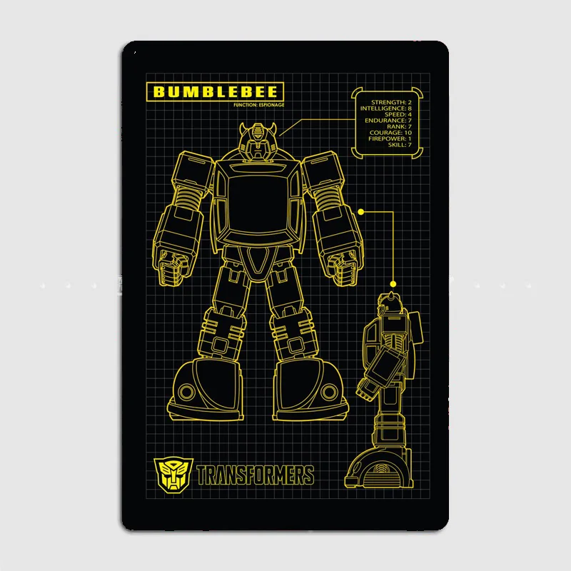 Yellow Inside Autobot Classics Car Retro Metal Sign Poster Garage Indoor Room Decor Club Bar Custom Tin Home Decor Wall Decor