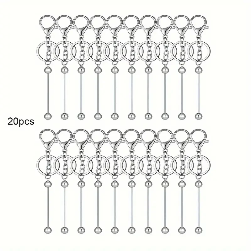 

Beadable Keychain Kits Beaded Keychain DlY Keychain Pole Charm,Beaded Keychain Cute Pendant Ornament Ornament Set