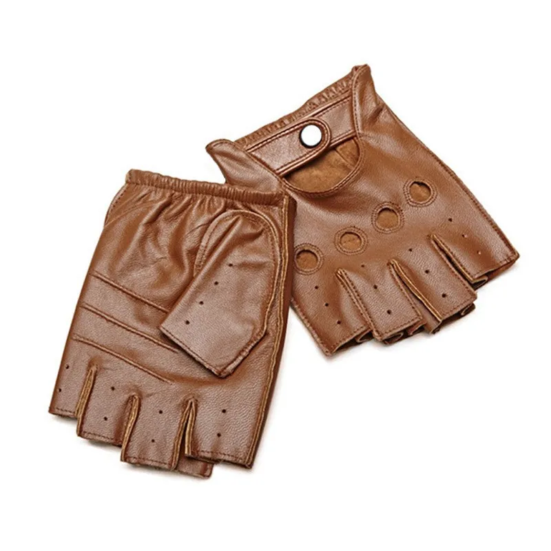 

Outdoor Cycling Gloves Men Women Leather Half Finger Gloves Windproof Autumn Style Cool Sweet Fashion Soft Plush Thickened