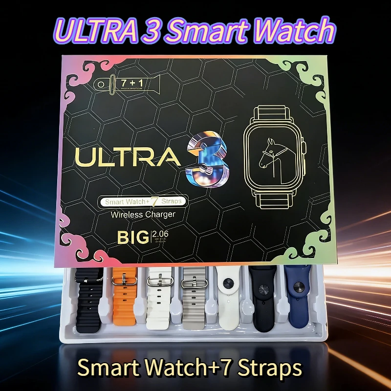 7 Watch Straps Smart Watch for men and women Health & Fitness Tra ..Bluetooth Phone Call SmartWatch DIY watch Faces Sport Watch