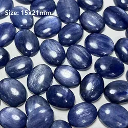 1 Pc Fengbaowu Natural Kyanite Oval Cabochon Jewelry Making For Ring Earring Pendant Crystal Healing Stone DIY Accessories