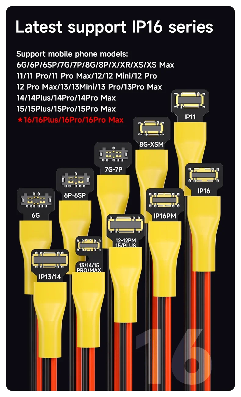 MECHANIC POWER PCB Кабель загрузки питания Поддержка IP 16 16PLUS 16 Pro Max для Android Обнаружение включения Автоматическое распознавание Ремонт