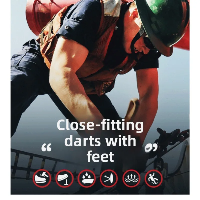 أحذية حماية العمل قابلة للتنفس، أحذية عمل صيفية، أحذية لحام، مضادة للتحطيم ومضادة للثقب، خفيفة الوزن ومريحة #5