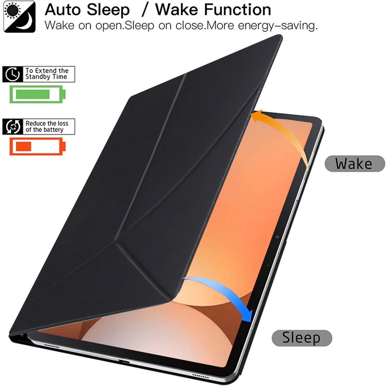 Samsung Galaxy Tab S11用スマートケース、超薄型磁気スタンドカバー