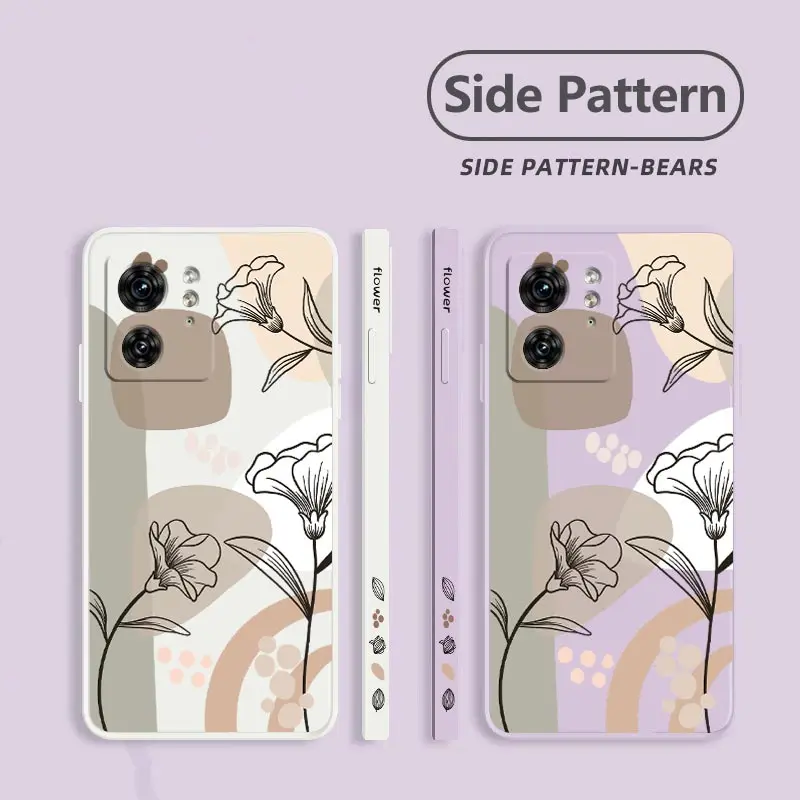 EDGE40 Elegant Art Plant Silicone Phone Case For Motorola Moto EDGE 40 EDGEPLUS 30 40Neo 20 E32S E13 E32 E7 E22 E22i E20 Cover