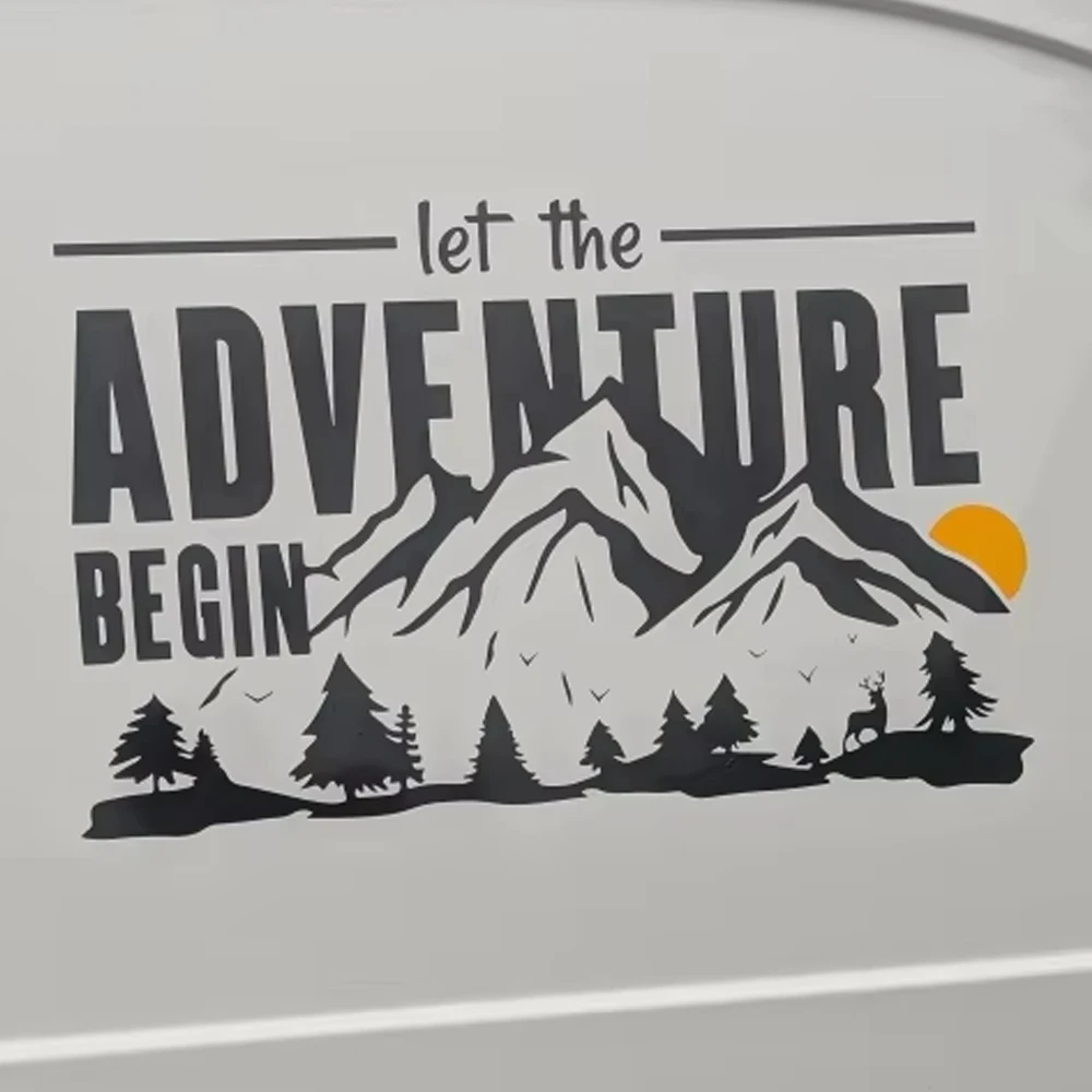 Let the adventure begin off road car stickers glass window body decoration waterproof Motorcycle Laptop Walls Auto Body Bumper