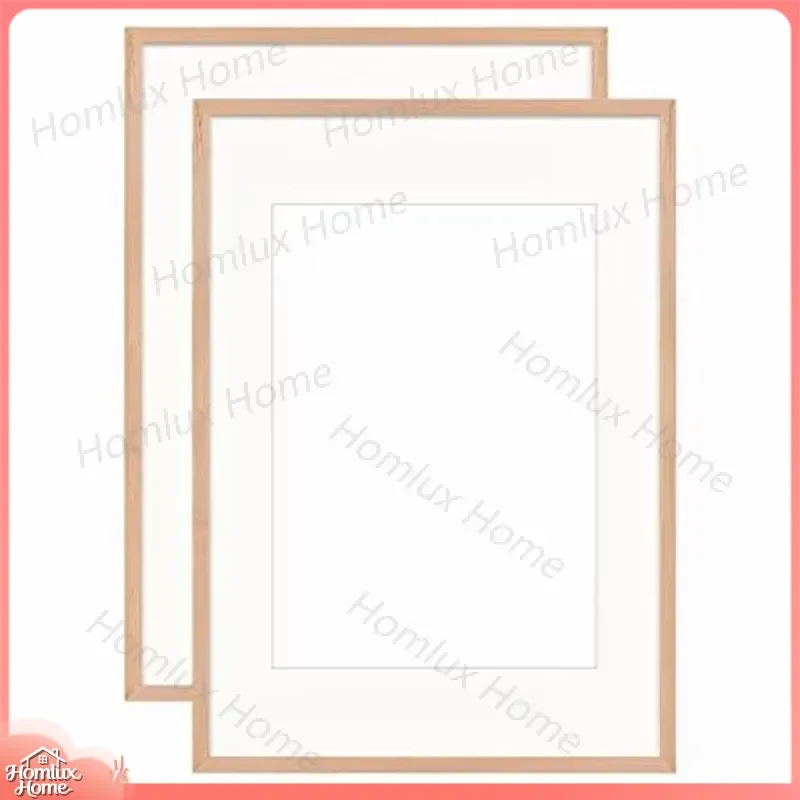 Classic Movie Poster Frame 27x40 Inch Natural Wood Grain Easel Frame for Wall Art Photo Display Lightweight Vertical