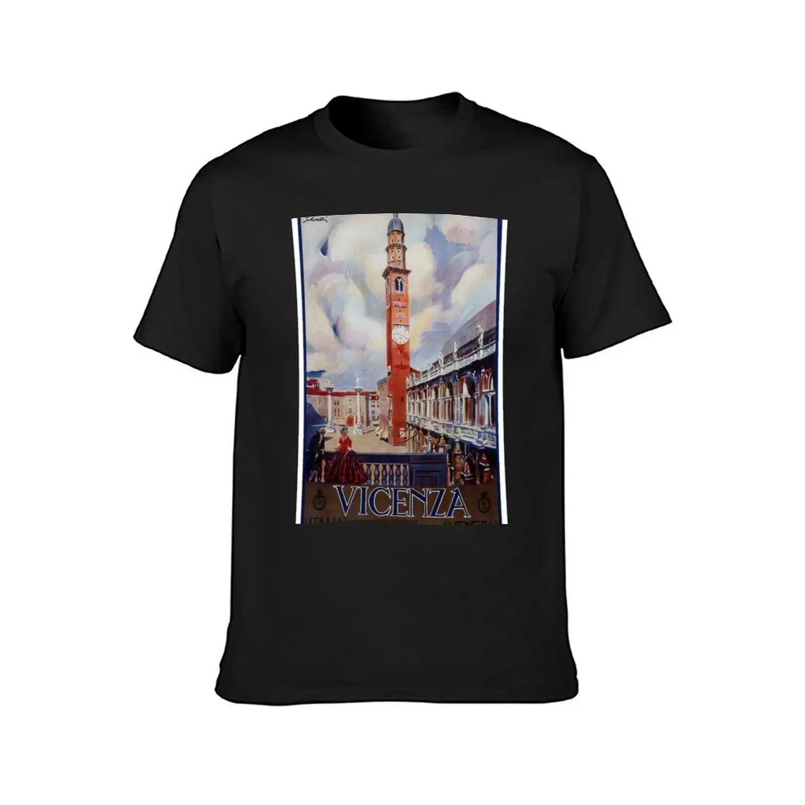 Vintage Vicenza Italy Travel T-Shirt essential t shirt quick drying T-shirts for men cotton