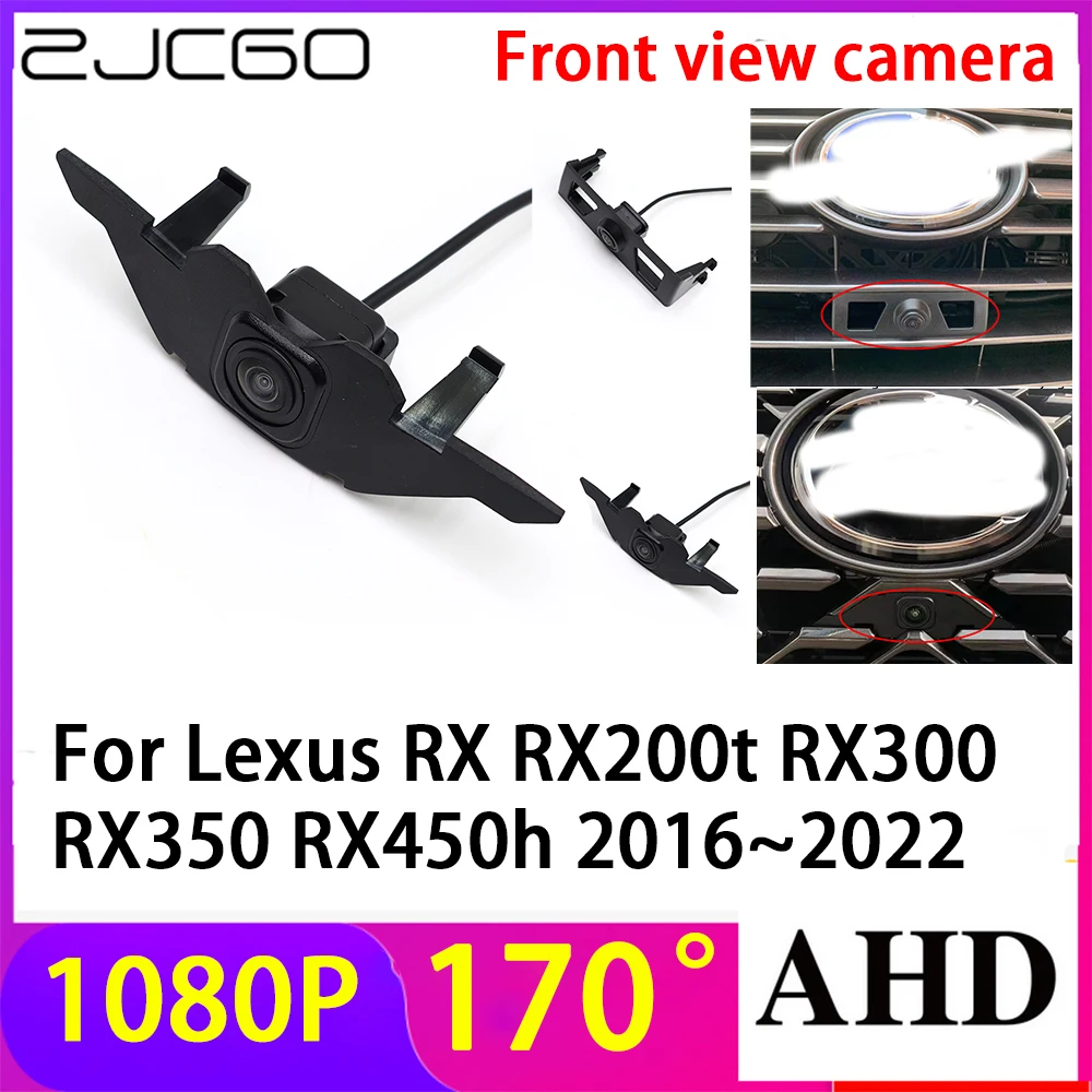 

ZJCGO AHD 1080P LOGO Car Parking Front View Camera Waterproof for Lexus RX RX200t RX300 RX350 RX450h 2016~2022