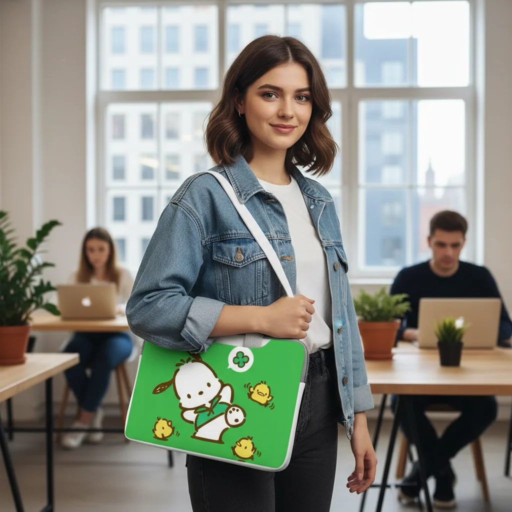 

New Pachacco Hello Kitty Kuromi Laptop Bag Laptop Protective Case for Macbook 12 13 14 15.6 16 Inch Macbook Air Asus Huawei Gift