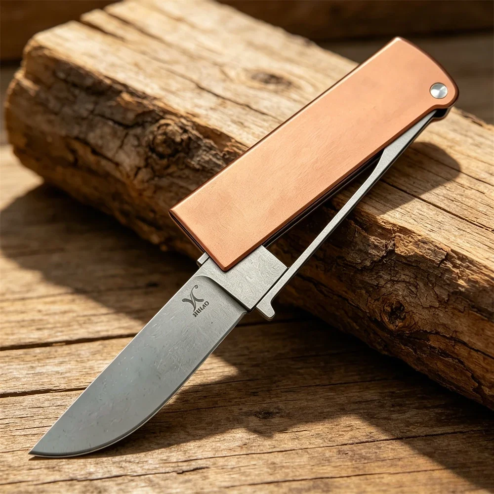 Premium EDC Outdoor Utility Folding Pocket Knife ATROPOS, Free‑Swing Opening Design, D2 Steel T6 Aluminum Handle for Daily Carry