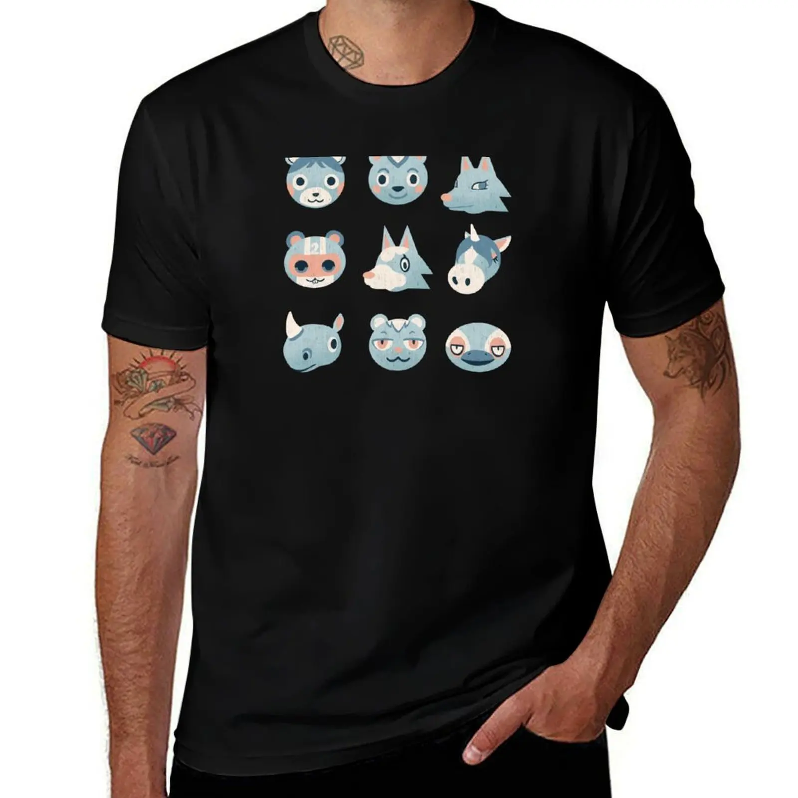Ice Blue Villagers T-Shirt man t shirt luxury T-Shirt