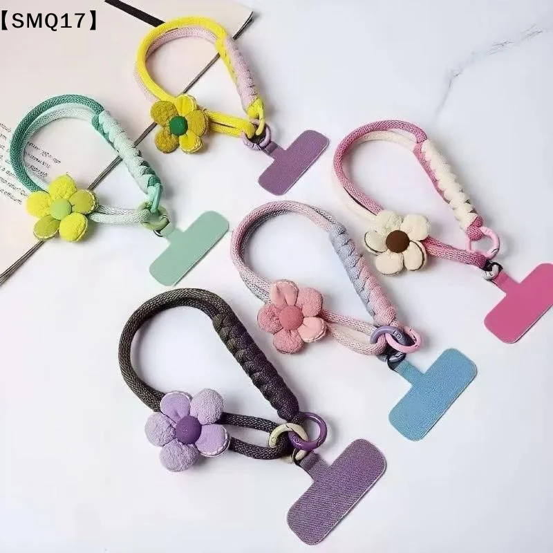 Colorful Anti-Lost Phone Wristband Lanyard For Women And Girls Multi-Functional Braided Rope Keychain Holder【SMQ】