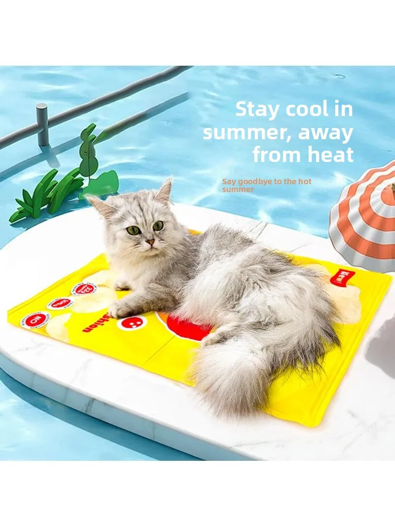 

Охлаждающий коврик для домашних животных, летний коврик для сна собак, охлаждающий коврик, устойчивый к царапинам, нескользящий пластиковый коврик для собак и кошек