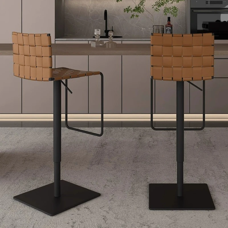 Kitchen Comfortable Furniture Adjustable Modern Bar Chairs Portable High Swivel Designer Bar Stools