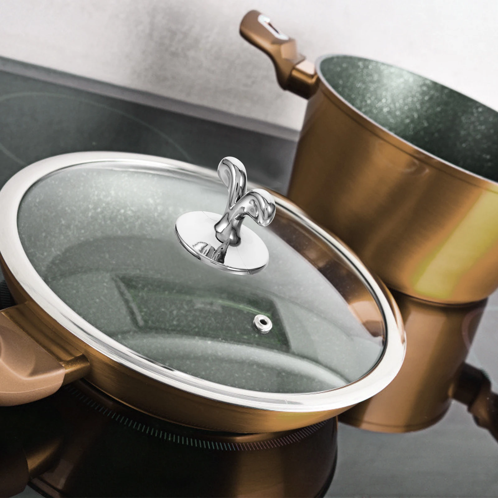

Sturdy Anti-scald Pot Lid Handles Universal Replaceable Cookware Lid Knob Suitable for Glass Lids Thickened Design Heat