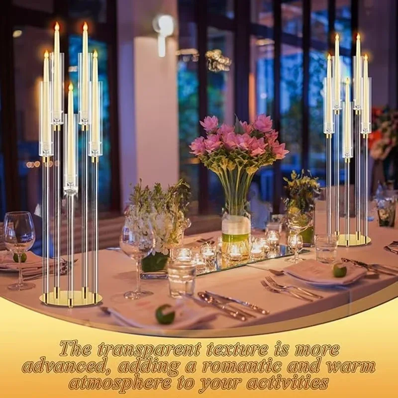 

Transparent Acrylic Candle Holders, Suitable for Weddings and DIY Events, 2-10 Pieces Optional