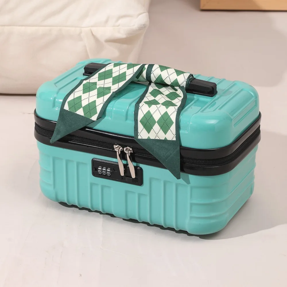 Small Case 17 Inch Cosmetic Case Large Capacity Fashionable Mini Luggage Bag Portable Durable Toiletry Storage Bag Storage Pouch