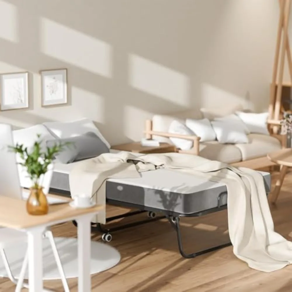 Folding Bed with Mattress, 75