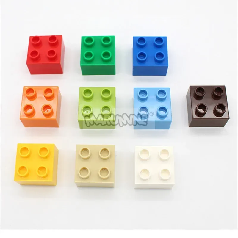 MARUMINE 2x2 Big Block Cube 5PCS Large Size Creative Classic Bulk Building Bricks DIY Base Parts Assembled Accessories 3437 Toys