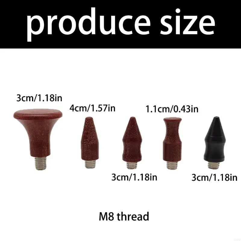 G99F 5PCS Dent Tool Tool Heads Tip Dent Tool Tool Tool Tool Tool Tool Tip Dent Hammer Head سهلة الاستخدام