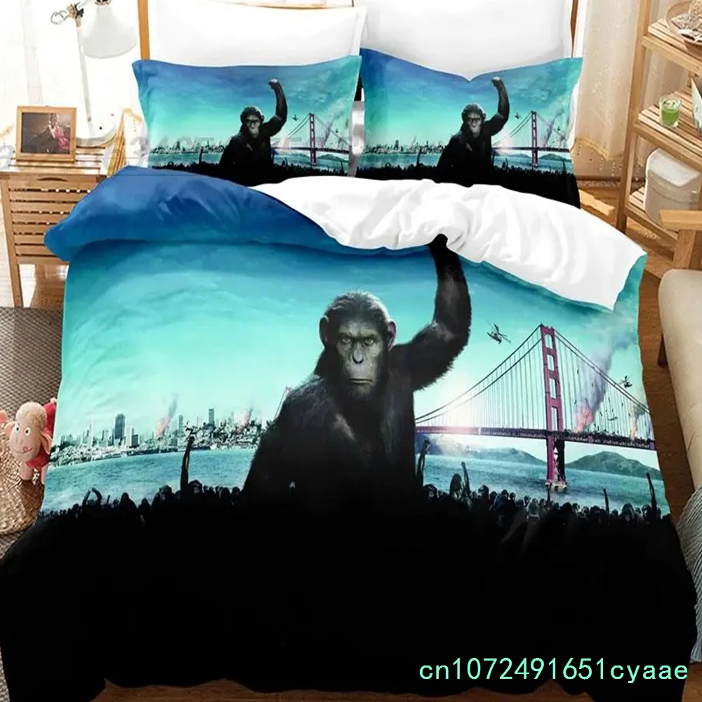 Planet Of The Apes Bedding Set Single Twin Full Queen King Size Bed Set Aldult Boy Bedroom Duvetcover Set 3D Print Bed Sheet Set