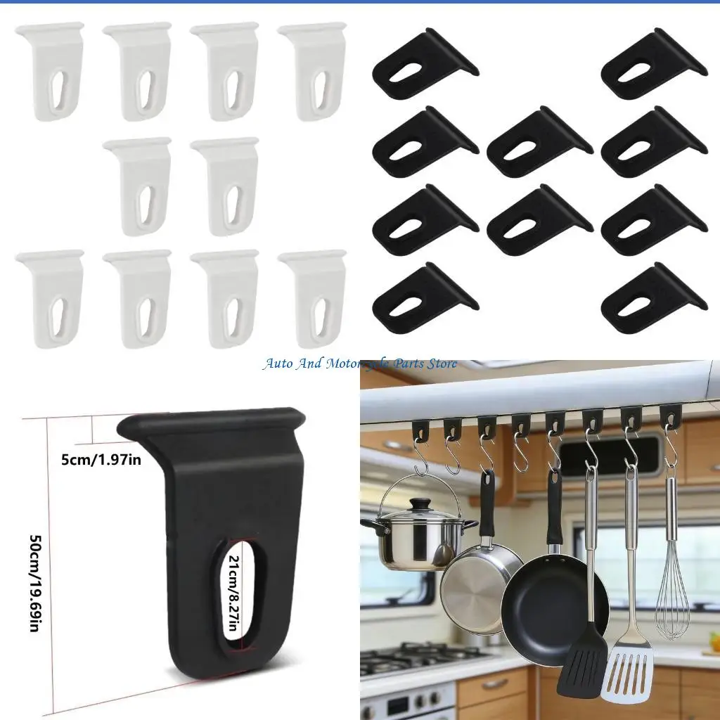 

P9FD 10Pcs RVs Awning Hook Set Weather Resistant Design Awning Hook With Rope Hole for Outdoor Camping