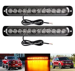 2pcs 4pcs Truck 12V 24V 12smd LED Strobe Warning Light Grille Flashing Lightbar Car Beacon Lamp Amber Yellow White Traffic Light