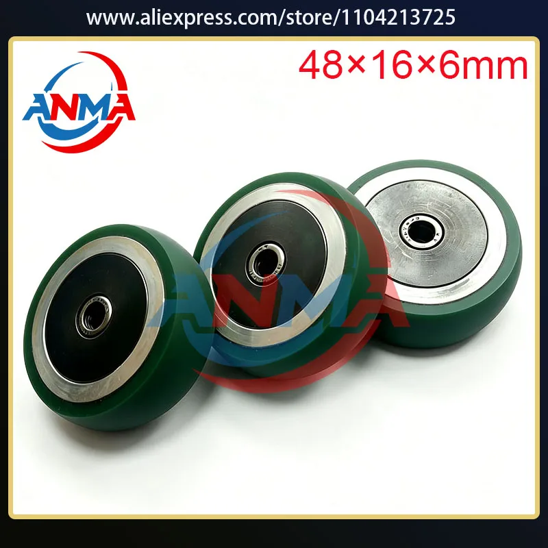 3Pieces New Feeder Rubber Wheel 48X16X6mm For KBA Rapida 105 104 Offset Printing Machine Parts