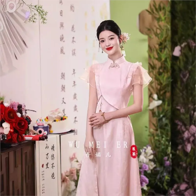 

Новое стильное банкетное платье для тостов, розовое платье