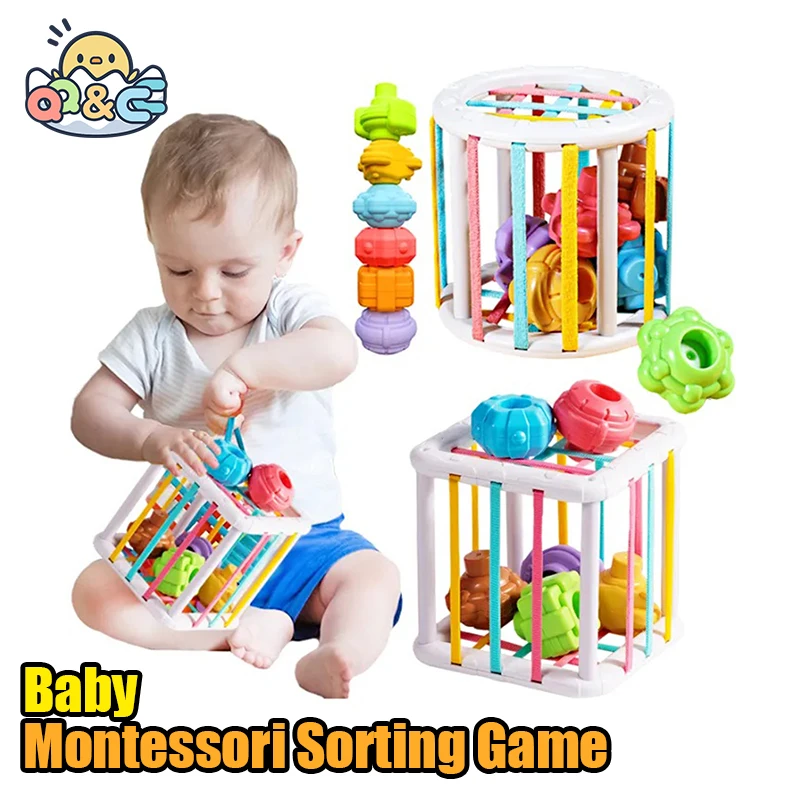 Baby Montessori Learning Educational Toys Colorful Shape Blocks Sorting Game For Children Bebe Birth Inny 0 12 Months Gift