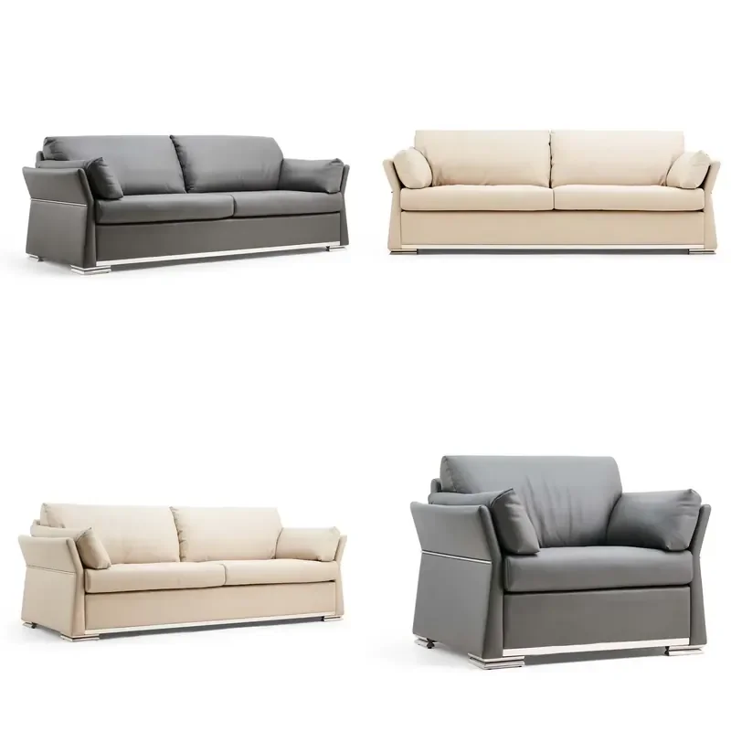 for Luxury Modern Leather Sofa Cover Restaurant Hotel Style Lobby Bedroom Reception Sectional Casual Seat Protector