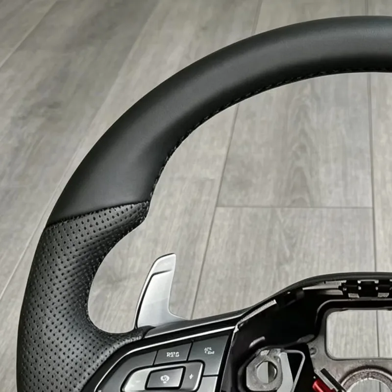 For  Sports Full Leather Car Steering Wheel Suitable 5 6 7 R MK6 MK7 MK8  B8 GTI