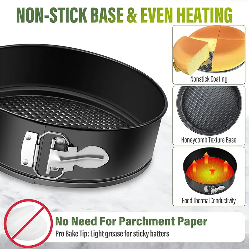 4/7/9/10 Inch Round Cake Mold Springform Pan Nonstick Leakproof Cheesecake Brownies Baking Pan with Removable BottomCake Tools