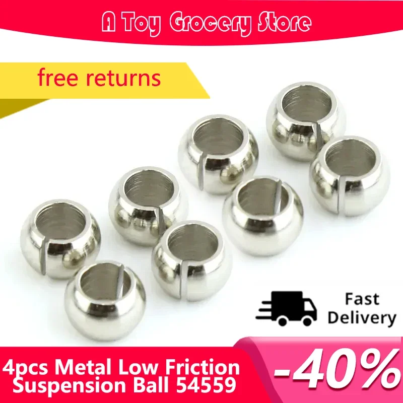 4pcs Metal Low Friction Suspension Ball 54559 for Tamiya TT02 1/10 RC Car Upgrade Parts Accessories