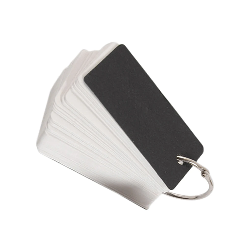 

English Word Cards Portable Notepads Blank DIY Study Alphabet Literacy Words Stationery School Supplies Refillable Binder Ring