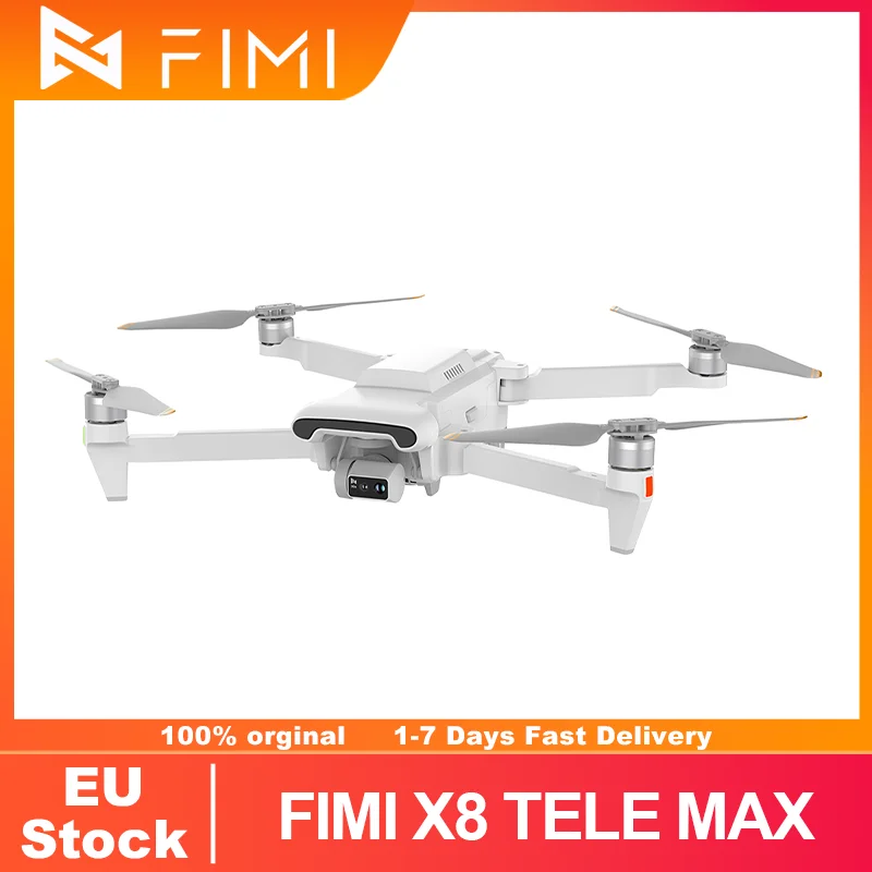 طائرة FIMI X8 Tele Max بدون طيار بمدى 20 كجم 4K/60 إطارًا في الثانية تسجيل فيديو عالي السرعة 3 محاور Gimbal AI GPS Super Night Video RC Quadcopter