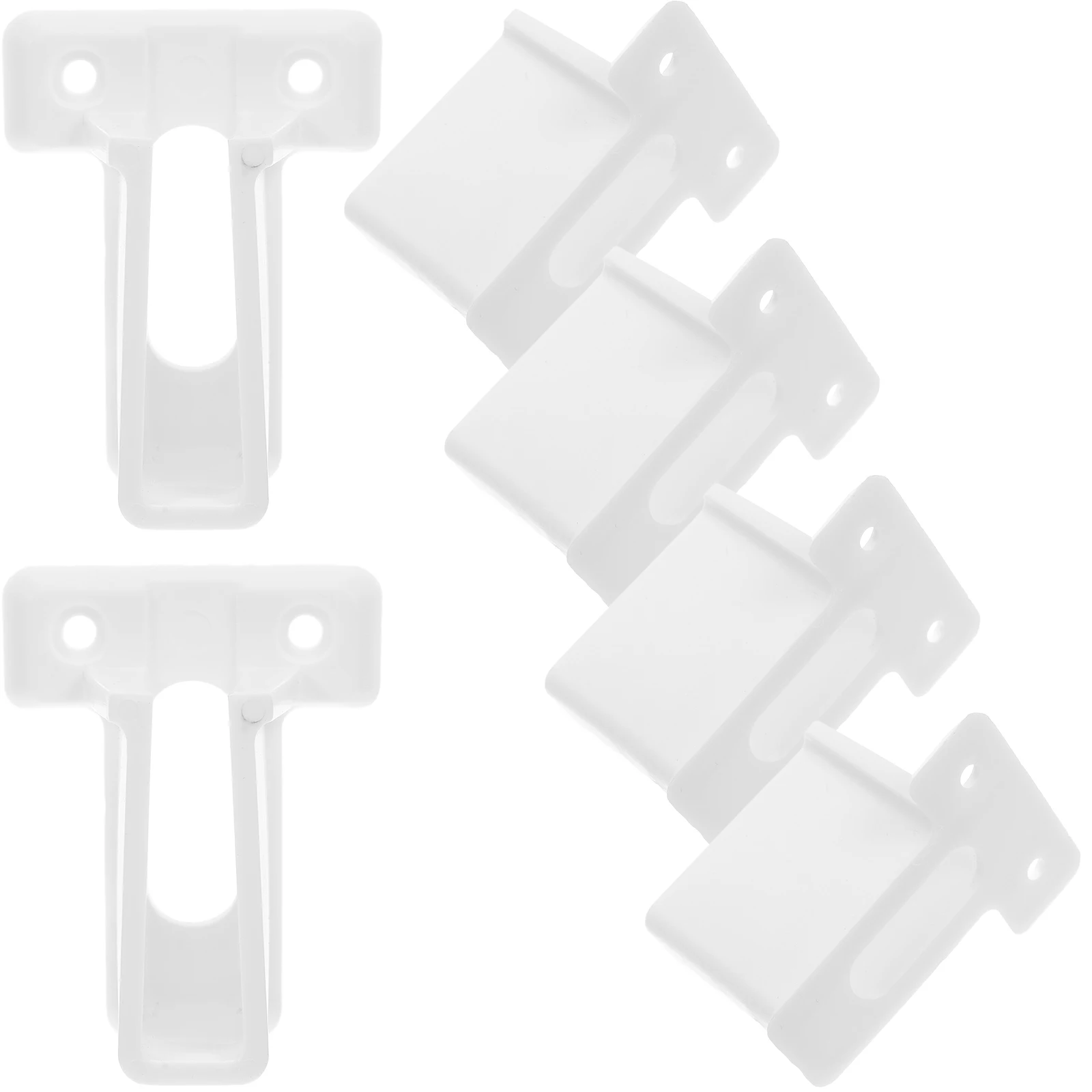 

6 Pcs Shelf Bracket White Plastic Wall Mounted Easy Installation Durable Material Storage Brackets Wire Shelving Heavy Duty