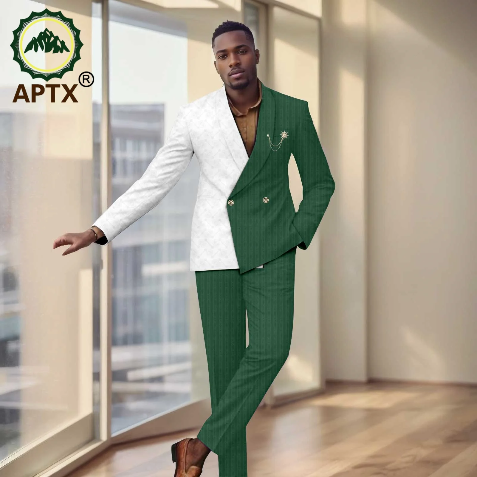 Abito da uomo africano per abiti da sposa tradizionali set abito bazin da festa Abiti da ricamo in due pezzi Abiti da lavoro 2516038